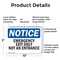 Signmission Exit Sign, Plastic, 10 in W, 7 in H, Emergency Exit Only Not An Entrance OS-2PACK-NS-P-710-L-11820 - alternate 4